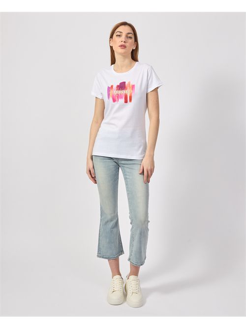 T-shirt donna Yes Zee in cotone con stampa YES ZEE | T222-T9010101